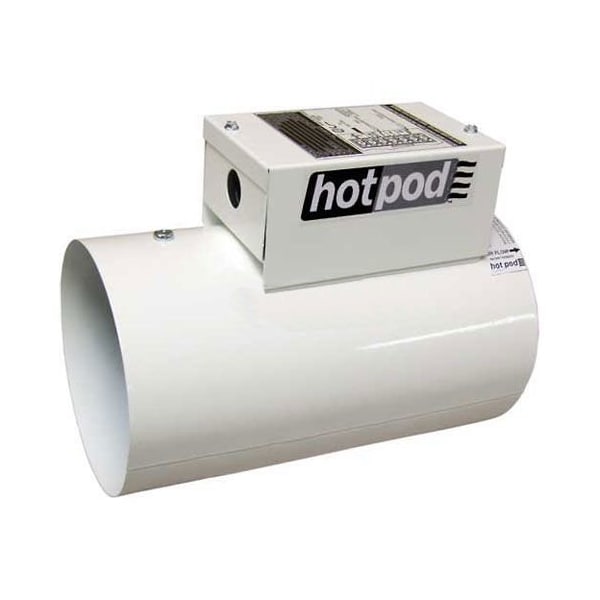 Tpi Hotpod 6 Diameter Inlet Duct Mounted Heater Hardwired, 1000/500W